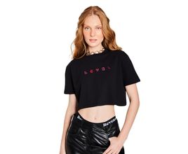 Cropped Simbolos Preto Reversa