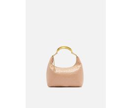 Bolsa Hobo Nude Couro Tressê Pequena Silvia Braz - Arezzo