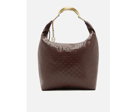 Bolsa Hobo Marrom Couro Tressê Grande Silvia Braz - Arezzo