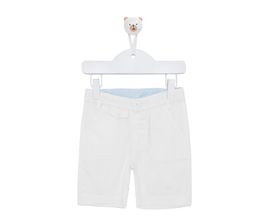 Bermuda De Bebê Masculina Chino - Branco