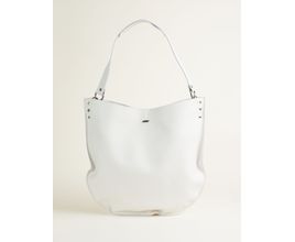 Bolsa Couro Grande Detalhe Mix De Rebites - Off White - U