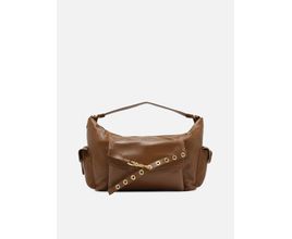 Bolsa Hobo Marrom Couro Grande Tira Ilhós - Arezzo