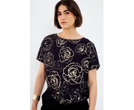 Blusa Sacada Estampa Roses