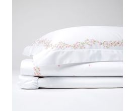 Jogo de Lençol Trousseau para Mini Cama Bordado 300 Fios Giardino