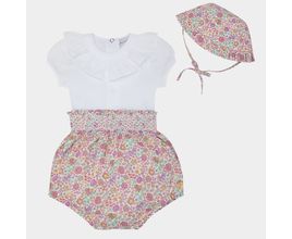 Conjunto De Bebê Feminino Liberty Fabrics Estampa Encantar - Rosa