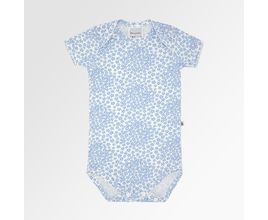 Body De Bebê Feminino Manga Curta Algodão Egípcio Liberty Fabrics Daisy - Azul