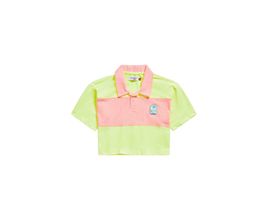 Camisa Polo Reserva Mini Menina Cropped Recortes Neon