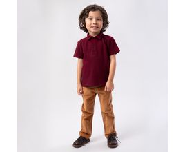 Calça De Bebê Masculina Veludo 16 Canais - Camel