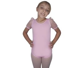 Collant Vya Fit Meia Manga Com Brilho Infantil