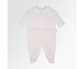 Macacão De Bebê Feminino Longo Tricot Jetty Jardineira - Rosa