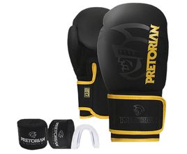 Kit Luva Boxe Pretorian First FX2 Luva+Faixas+Protetor Bucal Unissex