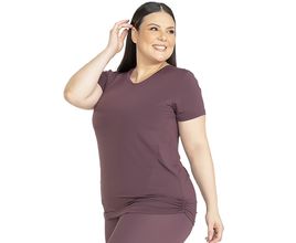 Camiseta Trinys Freedom Drape F-15744 Plus Size Feminina