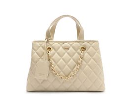 Bolsa Tote Pequena Matelassê Off-White - Arezzo