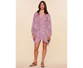 Kaftan Curto Estampado Las Flores