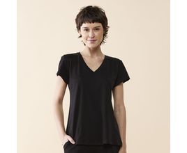 Blusa Feminina Em Algodão Pima Decote V Artica - Trousseau