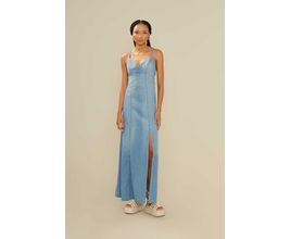Vestido Jeans Decote V
