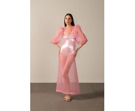 Vestido Longo Manga Bufante