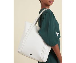 Bolsa Grande Detalhe Em Couro