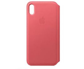 Capa Folio para iPhone XS Max de Couro Rosa-Peônia - Apple - MRX62ZM/A