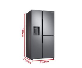 Refrigerador Side By Side Samsung Convert de 03 Portas Frost Free com 602 Litros Inox Look - RS65R