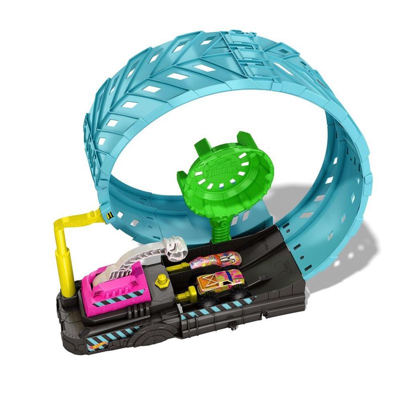 Pista Mattel Hot Wheels Desafio Looping Épico Brilha No Escuro Monster  Trucks