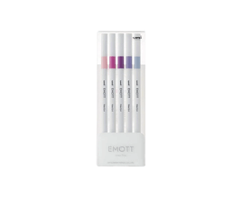 Estojo Uni-Ball Emott 5 Cores Floral Colors