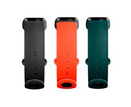 Kit com 03 Braceletes para Mi band 5 de Silicone Preto, Laranja e Verde Escuro - Xiaomi - XM568COL