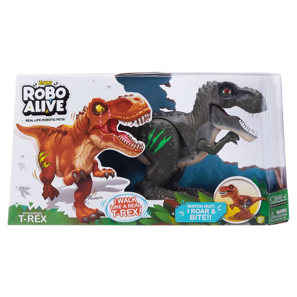 Dinossauro Zuru Robo Alive: Dino Action T- Rex Vermelho Figura articulada -  Zuru