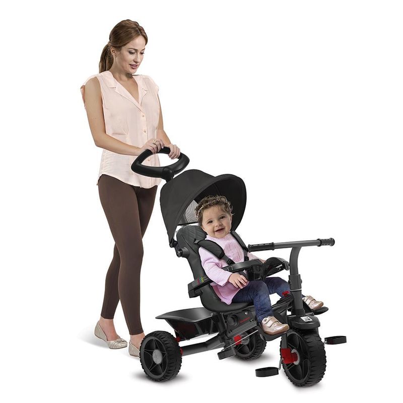 Triciclo Infantil - Passeio e Pedal - Velobaby G2 - Rosa - Bandeirante