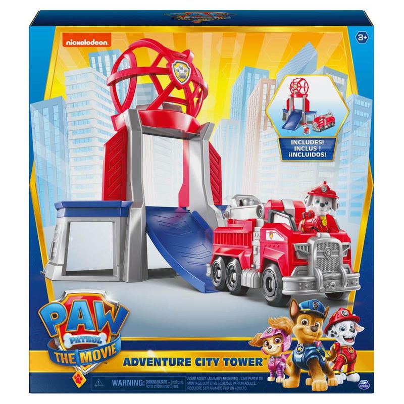 Playset com Mini Veículos Patrulha Canina - Torre Adventure Bay