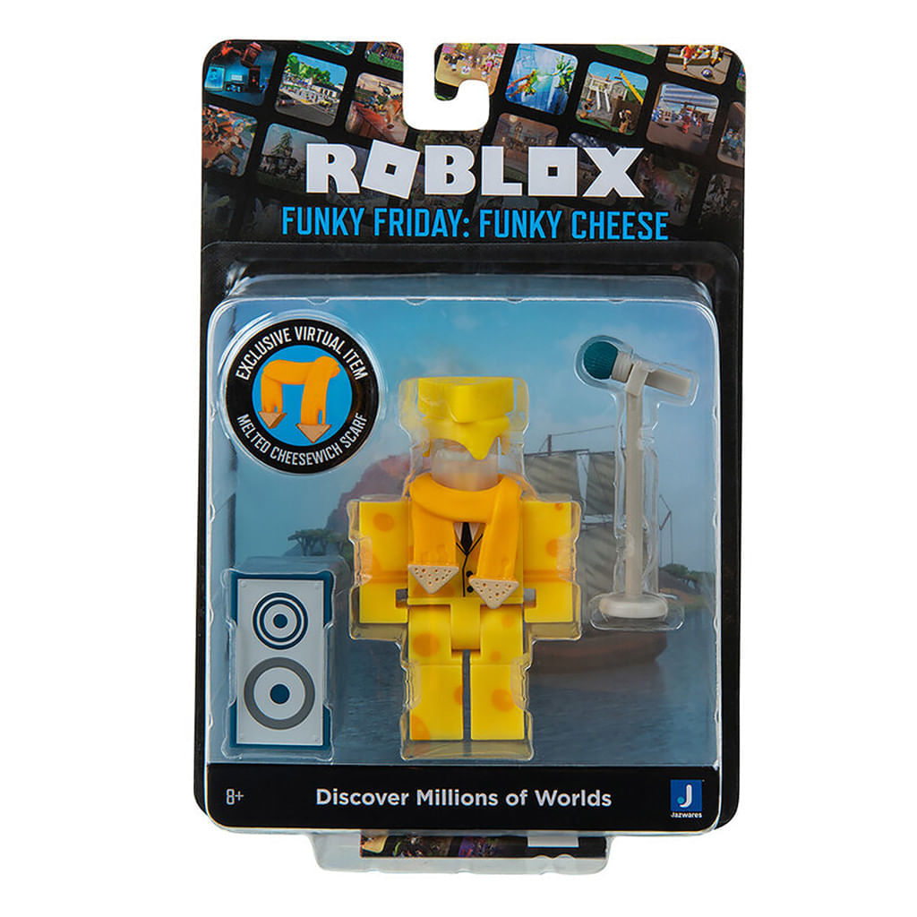 Figuras Articuladas - Roblox - Funky Fridau: Funky Cheese - Amarelo - Sunny