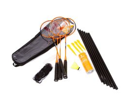 kit Badminton Vollo 4 Raquetes + 3 Petecas + Suporte e rede