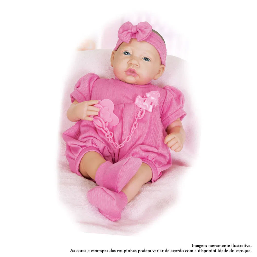 Boneca Bebê Reborn - Laura Baby - Valentin - Com Mecanismo - Branco - Shiny  Toys