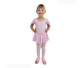 Collant Ballet Com Saia Ritmus Meia Manga Julieta Infantil