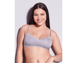 Sutiã Top Hope Com Bojo Removível De Modal E Detalhe Em Renda