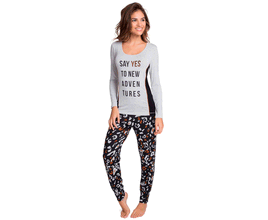 Pijama Jogê Longo Malha Tricot Florença Feminino