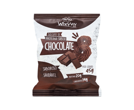 Biscoito WheyViv Fit Chocolate Com whey Protein 45g