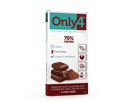 Chocolate Puro 70% Cacau - Only4 80g