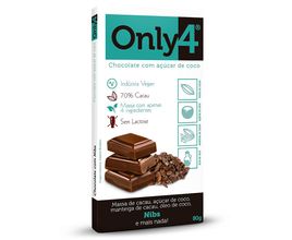 Chocolate 70% Cacau com Nibs de Cacau - Only4 80g