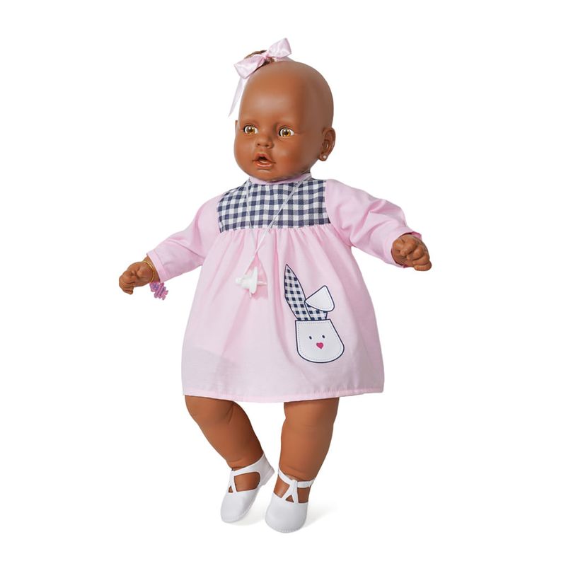 Boneca Bebê Negra Coleção Ninos Reborn - Cotiplas