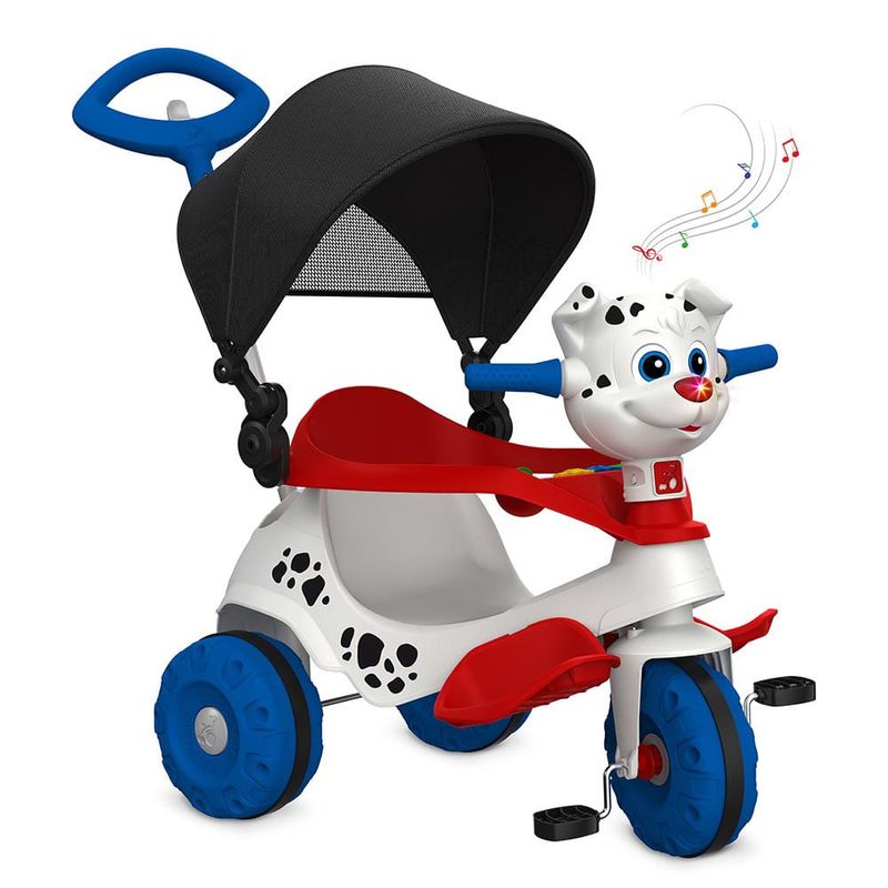 Triciclo Infantil Reclinável com Capota Velobaby Bandeirante - Le biscuit