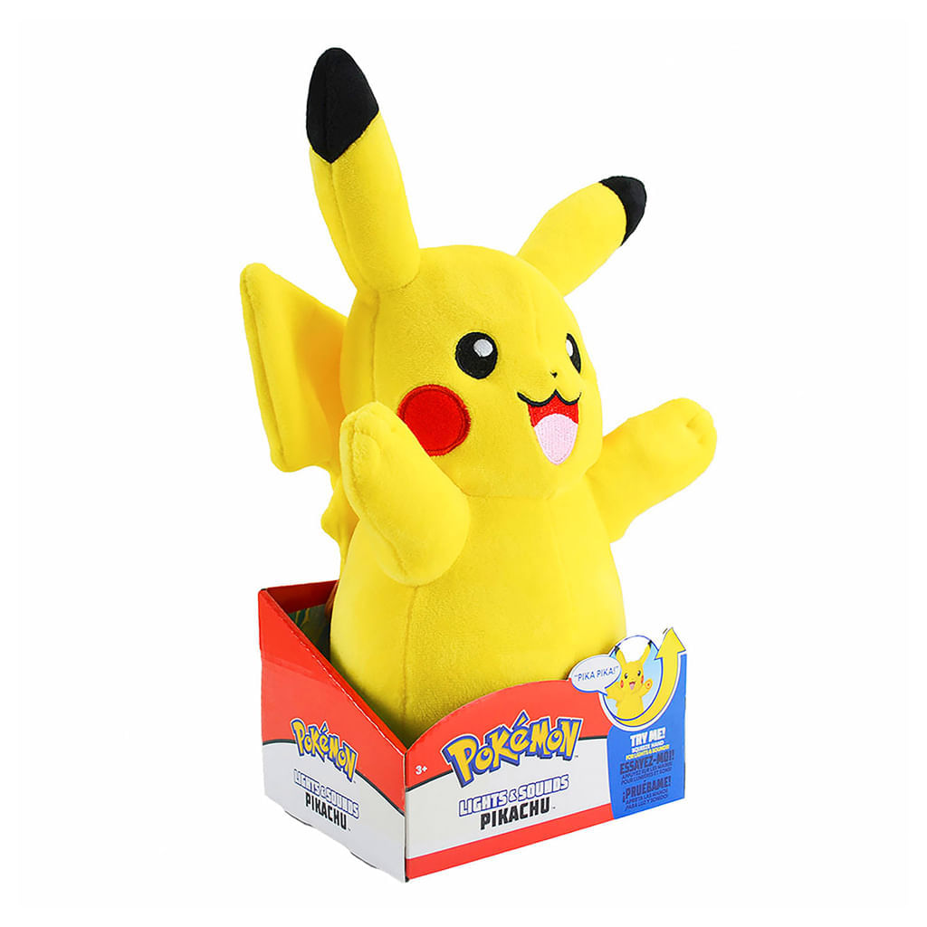 Boneco Pokemon Pikachu Com Som E luz - Sunny - Brinquedos é na Bmtoys