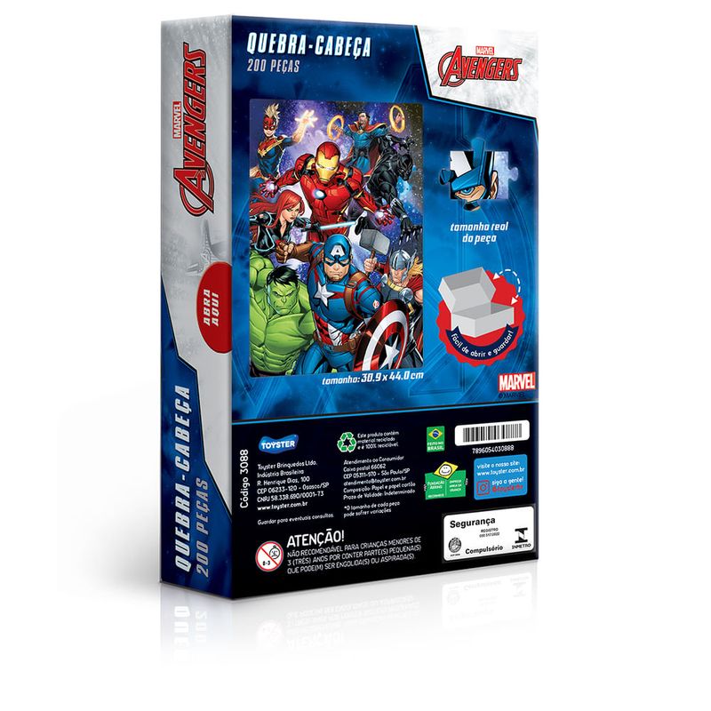 Jogo De Quebra Cabeca Infantil Etitoys Disney Vingadores