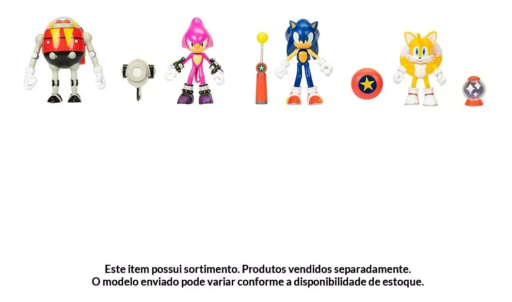 Sonic - Boneco Articulado - Tails - Candide - Ri Happy