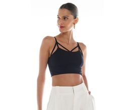 Top Cropped Microfibra Francine