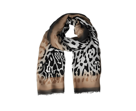 Xale Marcia Lebelson Animal Print Terroso