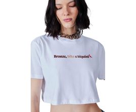 Cropped Bronze Bike E Biquini Branco Reversa